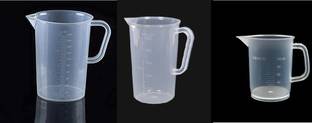 POLYLAB Measuring Jug 2000ml & BEAKER 500ML, 100ML COMBO SET Measuring Cup Set