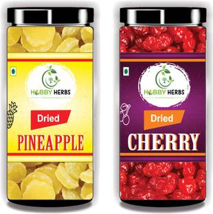 Hobby Herbs Combo of Dried Pineapple & Cherry 200gm For Ice cream , Shakes | Pineapple, Cherries