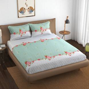 Flipkart SmartBuy 250 TC Polycotton Double Printed Flat Bedsheet