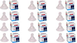 BONNE Tender Kare Liquid Silicone Feeding Nipple | Pack of 12| Medium Flow Nipple