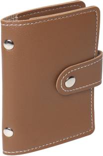 StealODeal Brown PU Leather Business Visiting Credit/Debit 24 Card Holder