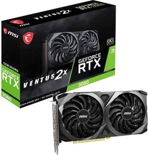 MSI GeForce RTX 3060 VENTUS 2X 12G OC 12GB GDDR6 192-bit GDDR6 12 GB NVIDIA Chipset 192 bit 1807 MHz Graphics Card