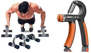 ADONYX Pussh up Bar with Hand Grip Fitness Accessory Kit Kit