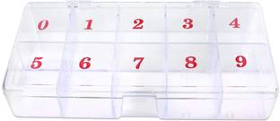 NAILSBAR Professional 10 Space Nail Art Tip Storage Organizer Box Case Clear Color For False Nail Tips