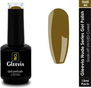 Gleevia UV LED Soak-Off Nude Shade Gel Polish for Professionals 15ml Brush Cap N41 Shade N41
