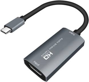 microware  TV-out Cable HDMI female input to USB C male output HD audio video capture with loop