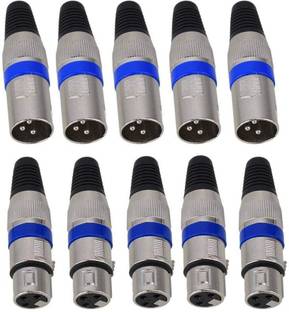 WON 3 PIN XLR 5 Male XLR, 5 Female XLR Connectors Zinc Plated Metal Audio XLR Socket Connectors Wire Connector