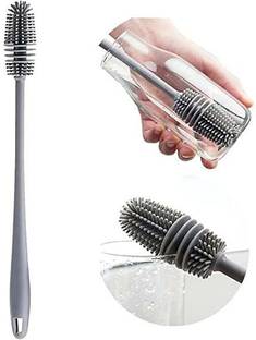 SWIISH Plastic and Glass Water Bottle Cleaning Brush Grey(Silicone Material)(Pack of 1)