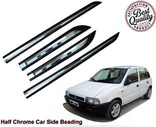 Kunj Autotech Half Chrome Car Door Side Beading Moulding for Maruti Zen Set of 4 Car Beading Roll For Door