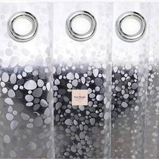 Pop Shade 213 cm (7 ft) PVC Semi Transparent Shower Curtain Single Curtain