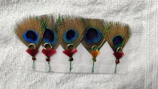 Firmus Beautifull Feather Kalangi (Set of 5) for Thakurji Laddu Gopal Deity Ornament