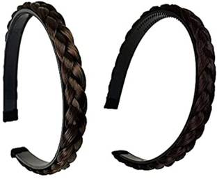 ASG 2 Pcs Synthetic Braided Hairband / Headband Hair Accessories Combo Hair Band