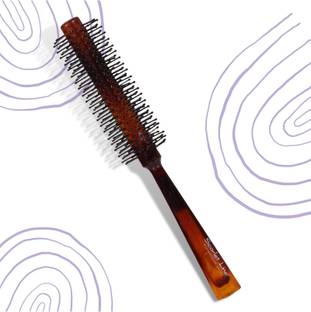 Scarlet Line Premium Matt Round Hair Brush for Men and Women, Medium Shell Color