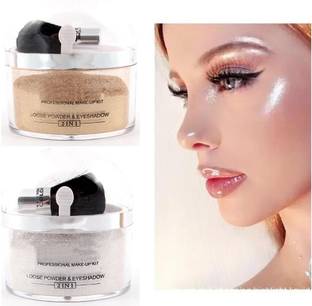 YAWI NEW HIGH QUALITY SHIMMERRY SHINE WHITENING SHIMMER LOOSE SILVER & GOLD POWDER Highlighter