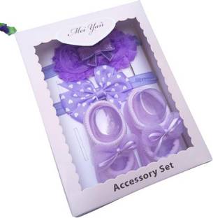 MOMISY Baby Girls Party(Festive) Socks Hair Band
