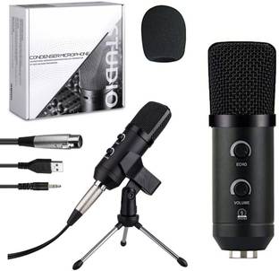 zhizuka BM750 AUX/USB Professional Condenser Mic for Studio Recording, Streaming, Gaming Microphone