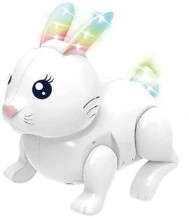 NIYAMAT Hopping Cute Bunny Rabbit Toy with Flashing Lights & Music