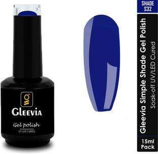 Gleevia UV LED Soak-Off Simple Shade Gel Polish for Professionals 15ml Brush Cap S32 Shade S32