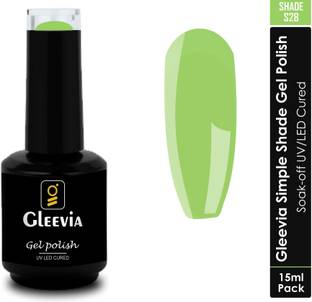 Gleevia UV LED Soak-Off Simple Shade Gel Polish for Professionals 15ml Brush Cap S28 Shade S28