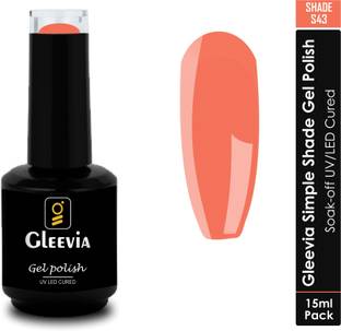 Gleevia UV LED Soak-Off Simple Shade Gel Polish for Professionals 15ml Brush Cap S43 Shade S43