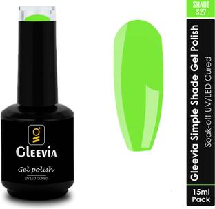 Gleevia UV LED Soak-Off Simple Shade Gel Polish for Professionals 15ml Brush Cap S27 Shade S27