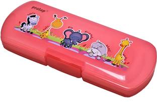 इडीड Pencil Box for Kids With Pencil, Eraser and Sharpener कार्टून आर्ट प्लास्टिक पेंसिल बॉक्स