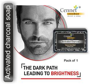 CENNET Charcoal Soap For Skin Whitening , Pimples, Blackheads , Acne, Skin care Soap