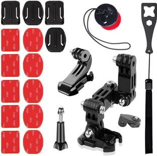 Adofys Motorcycle Helmet Chin Mount Kits Compatible with GoPro 10 9 8 7 6 5 Black, Strap