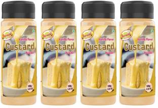 Dharmasut Custard Powder - Vanilla Flavour, 100g*4 | Custard Powder