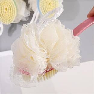 VENTERPRISE Body Brush with Bristles ,Back Scrubber Bath Mesh Sponge with Curved Long Handle