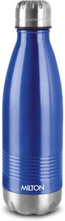 MILTON Duo DLX 500 Thermosteel 24 Hours Hot and Cold Water Bottle, Blue 500 ml Steel Flask