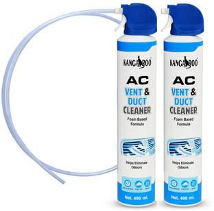 KANGAROO Car AC Vent & Duct Cleaner 400 ML Each Effective Cleaning 400 ML Each ( Pack of 2) Vehicle Interior Cleaner