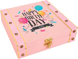 Chocoloony Chocolate Fancy Designer Wooden Box Gift Pack for Birthday Caramels