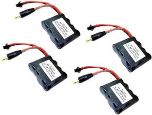 INVENTO 4Pcs 5V 1500mAh Ni-cd 1.2V x 4 AA Cell Rechargeable Battery Pack with 5.5mm male Automotive Electronic Hobby Kit