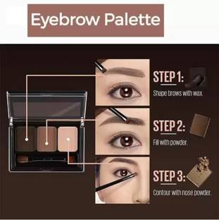 KAIASHA Eyebrow Drawing 3 Colors Eyebrow Pallet 03 with Brush 8 g