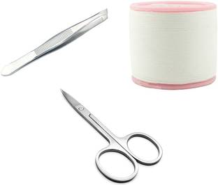 Ghelonadi Eyebrow Thread with Stainless Steel Eyebrows Scissor and Eyebrows Tweezers Eyebrow Thread