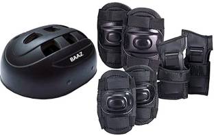 BAAZ Skating Protection Kit - Helmet + Elbow Guard + Knee Guard + Hand Guard Skating Kit