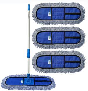 Livronic Wet and Dry Cotton Floor Mop with 4 Feet Long Handle with 360 Degree Movement Wet & Dry Mop