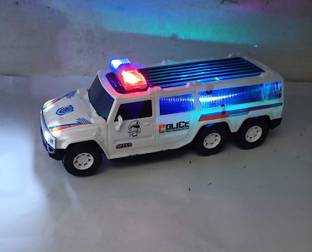 ShoptoAll Police Car with Lights, Powered, Music and Siren Sound Car Toy for Kids