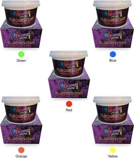 Glow UV Fluorescent Paint (5x200ml) Each (Pack of 5, Multicolor)