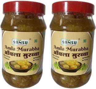 SANSU HEALTH CARE Premium Quality Homemade Pure Organic (Amla ka Murabba) Amla Murabba