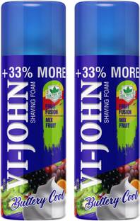 VI-JOHN Shave Foam- Fruit fusion (Pack of 2)