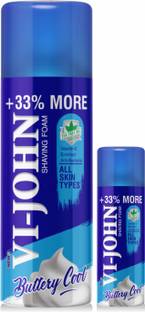 VI-JOHN Shaving Foam For All Skin Type (400 g & 50 g)