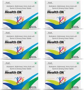 Health Ok MULTIVITAMIN MULTIMINERAL TABLTS - 90 tab ( 15*6) Pack Of 6