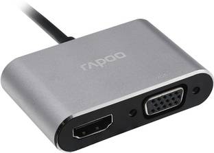 RAPOO XD10V-�HDMI+VGA Adapter ,4K HDMI/30Hz Port- 2 in 1- C Type XD10V USB Hub