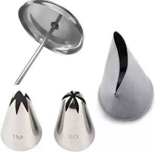 ALAMDAAR Decorating Tool Cake Nozzles Flower 1M & 2D Rose Petal Nozzle with Flower Nail Kitchen Tool Set