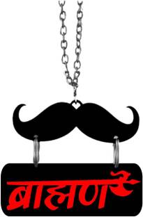 Sunder Kaya Car Hanging Accessories Brahmin with Moustache Printed Showpiece Decorative Showpiece  -  8 cm