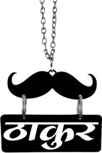 Sunder Kaya Car Hanging Accessories Thakur with Moustache Printed Showpiece Decorative Showpiece  -  8 cm