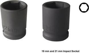 TOM 21 mm and 19 mm- Heavy Duty 1/2" Drive Impact Socket Set