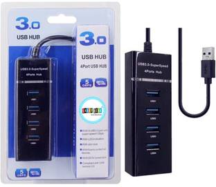 Sharp beak 4 Port USB HUB SuperSpeed 3.0 Portable ZmiZc Mini-Hub "Parking Strip" USB Adapter